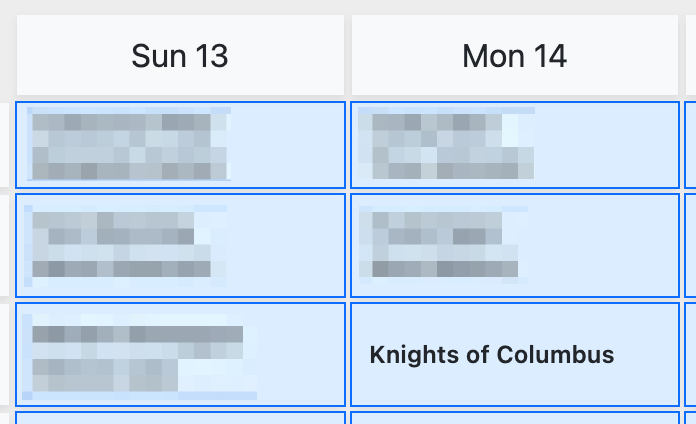 Group commitment on the schedule page